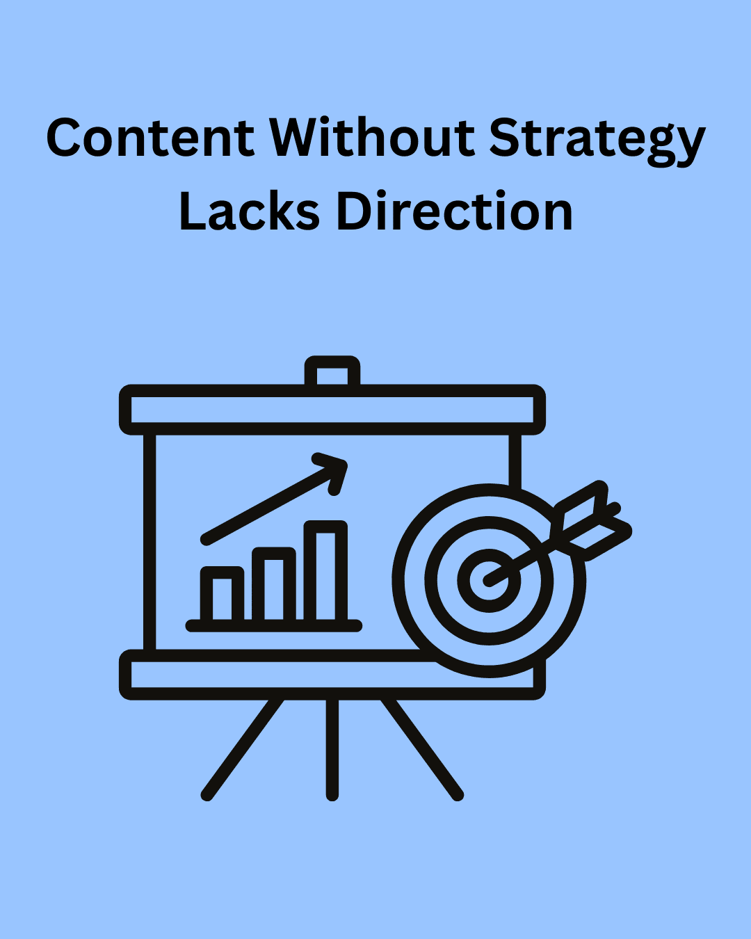 Content without strategy lacks direction