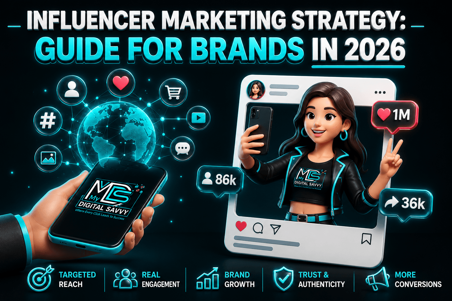 Influencer marketing strategy concept