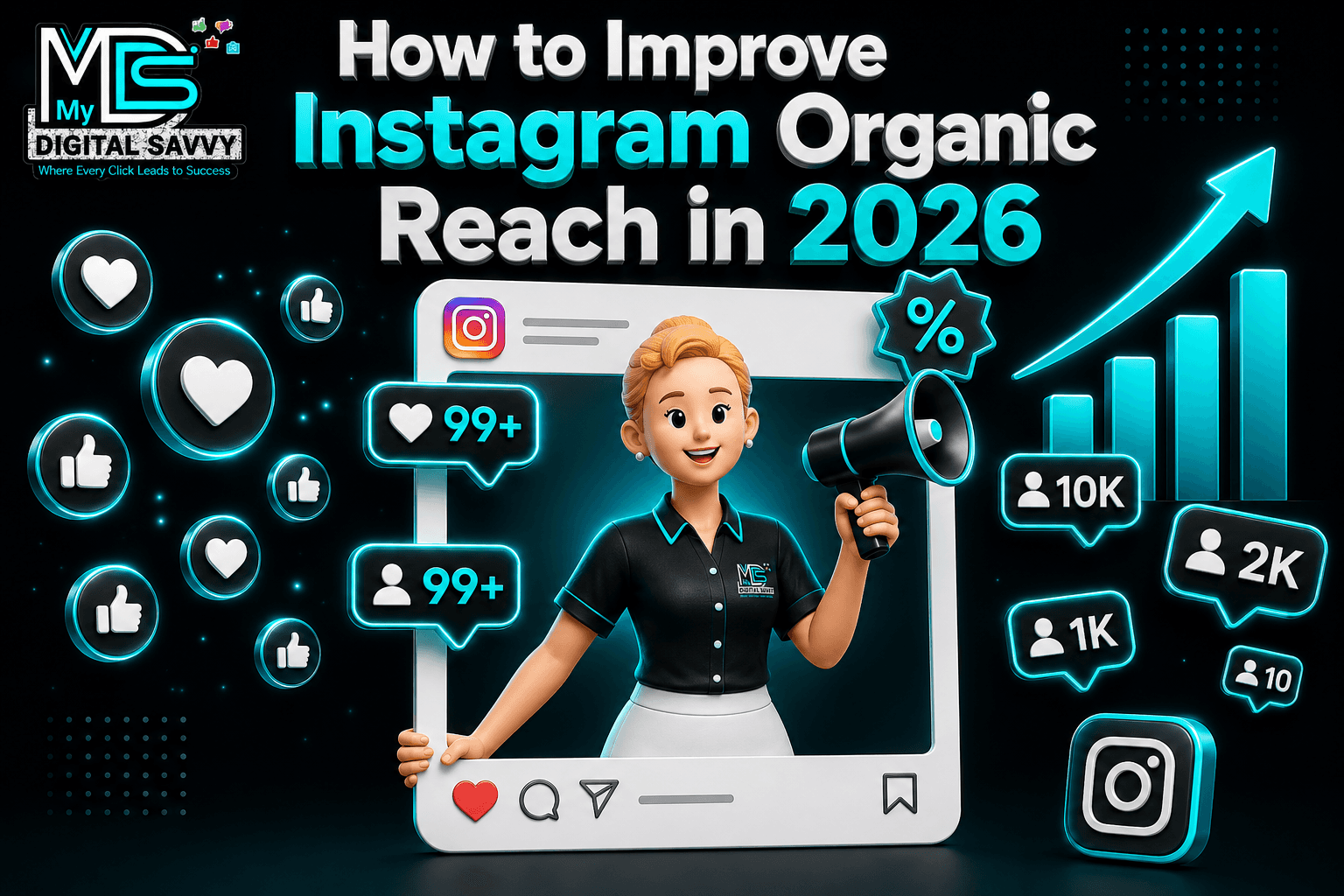 Instagram organic reach growth concept