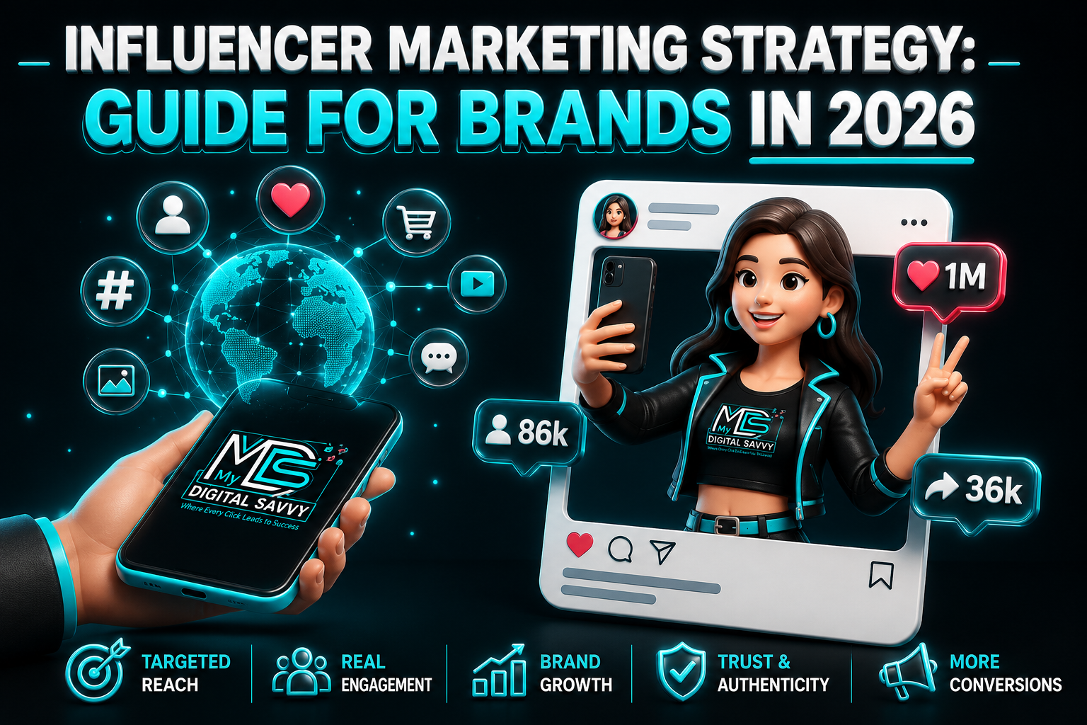 Influencer marketing strategy concept