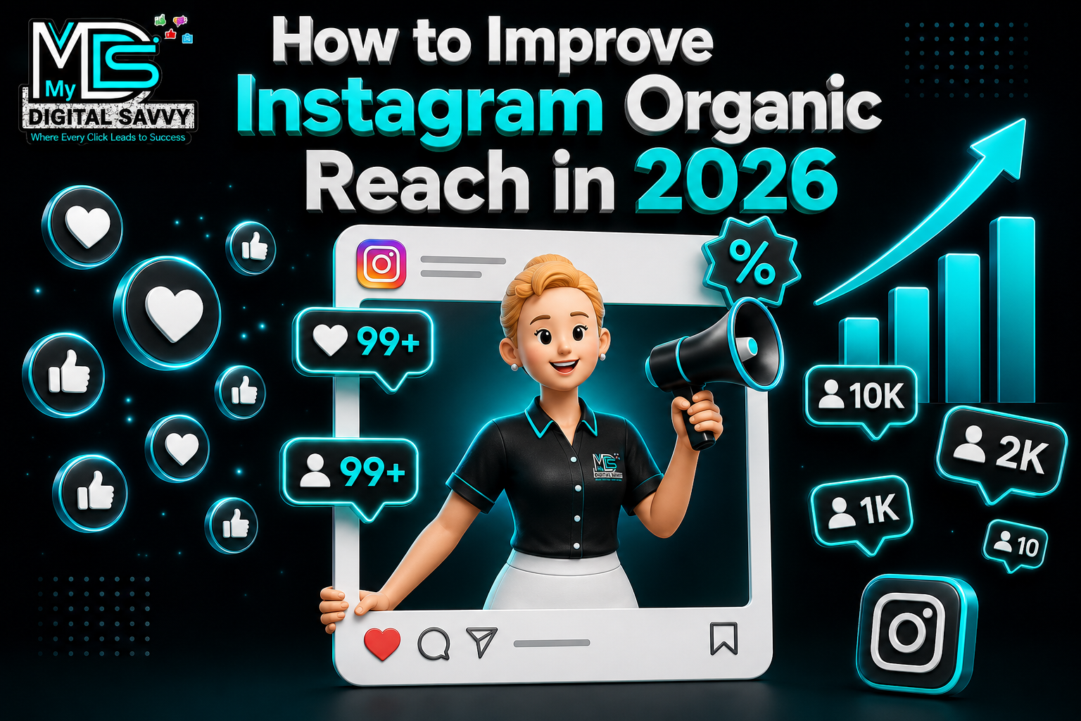 Instagram organic reach growth concept